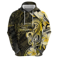 Sarcoma Awareness Zip Hoodie You Are Stronger Than Sarcoma