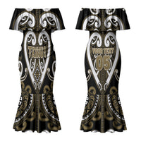 Custom Aotearoa Waikato Tainui Couples Matching Mermaid Dress and Hawaiian Shirt Maori Tribal Pattern