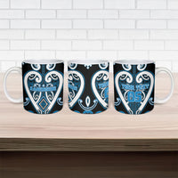 Custom Aotearoa Ngati Kahungunu Ceramic Mug Maori Tribal Pattern