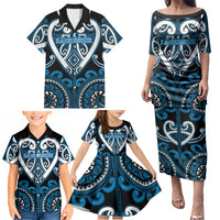 Custom Aotearoa Ngati Kahungunu Family Matching Puletasi and Hawaiian Shirt Maori Tribal Pattern