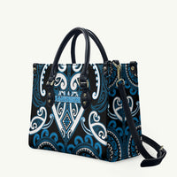 Aotearoa Ngati Kahungunu Leather Bag Maori Tribal Pattern