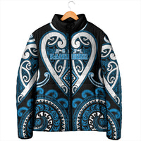 Custom Aotearoa Ngati Kahungunu Padded Jacket Maori Tribal Pattern