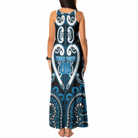 Custom Aotearoa Ngati Kahungunu Tank Maxi Dress Maori Tribal Pattern LT05 - Polynesian Pride