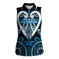 Custom Aotearoa Ngati Kahungunu Women Sleeveless Polo Shirt Maori Tribal Pattern