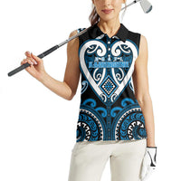 Custom Aotearoa Ngati Kahungunu Women Sleeveless Polo Shirt Maori Tribal Pattern