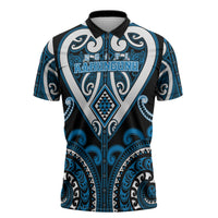 Custom Aotearoa Ngati Kahungunu Zipper Polo Shirt Maori Tribal Pattern