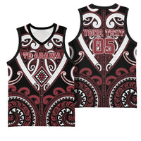 Custom Aotearoa Te Arawa Basketball Jersey Maori Tribal Pattern