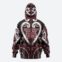 Custom Aotearoa Te Arawa Hoodie Maori Tribal Pattern