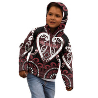 Custom Aotearoa Te Arawa Kid Hoodie Maori Tribal Pattern