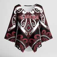 Custom Aotearoa Te Arawa Kimono Sleeve Blouse Maori Tribal Pattern