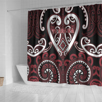 Aotearoa Te Arawa Shower Curtain Maori Tribal Pattern