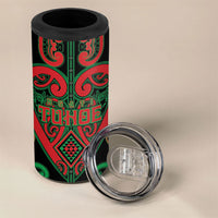 Custom Aotearoa Ngai Tuhoe 4 in 1 Can Cooler Tumbler Maori Tribal Pattern