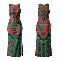 Custom Aotearoa Ngai Tuhoe Couples Matching Tank Maxi Dress and Hawaiian Shirt Maori Tribal Pattern