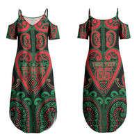 Custom Aotearoa Ngai Tuhoe Family Matching Summer Maxi Dress and Hawaiian Shirt Maori Tribal Pattern LT05 Mom's Dress Black - Polynesian Pride