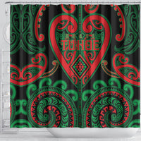 Aotearoa Ngai Tuhoe Shower Curtain Maori Tribal Pattern