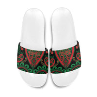Aotearoa Ngai Tuhoe Slide Sandals Maori Tribal Pattern