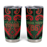 Custom Aotearoa Ngai Tuhoe Tumbler Cup Maori Tribal Pattern