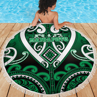 Aotearoa Ngati Maniapoto Beach Blanket Maori Tribal Pattern