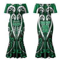 Custom Aotearoa Ngati Maniapoto Couples Matching Mermaid Dress and Hawaiian Shirt Maori Tribal Pattern