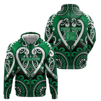Custom Aotearoa Ngati Maniapoto Hoodie Maori Tribal Pattern