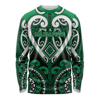 Custom Aotearoa Ngati Maniapoto Long Sleeve Shirt Maori Tribal Pattern