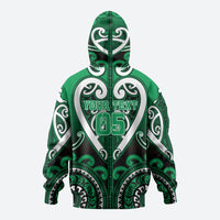 Custom Aotearoa Ngati Maniapoto Zip Hoodie Maori Tribal Pattern