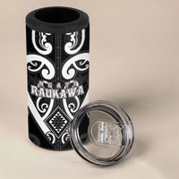 Custom Aotearoa Ngati Raukawa 4 in 1 Can Cooler Tumbler Maori Tribal Pattern