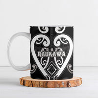 Custom Aotearoa Ngati Raukawa Ceramic Mug Maori Tribal Pattern