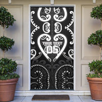 Custom Aotearoa Ngati Raukawa Door Cover Maori Tribal Pattern