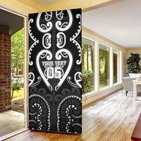 Custom Aotearoa Ngati Raukawa Door Cover Maori Tribal Pattern