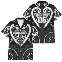 Custom Aotearoa Ngati Raukawa Family Matching Long Sleeve Bodycon Dress and Hawaiian Shirt Maori Tribal Pattern LT05 Dad's Shirt - Short Sleeve Black - Polynesian Pride