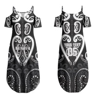 Custom Aotearoa Ngati Raukawa Family Matching Summer Maxi Dress and Hawaiian Shirt Maori Tribal Pattern