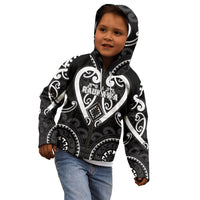 Custom Aotearoa Ngati Raukawa Kid Hoodie Maori Tribal Pattern