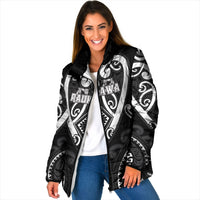 Custom Aotearoa Ngati Raukawa Padded Jacket Maori Tribal Pattern