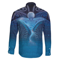 Polynesia Manta Ray Family Matching Summer Maxi Dress and Hawaiian Shirt Let's The Sea Set You Free - Polynesian Pride