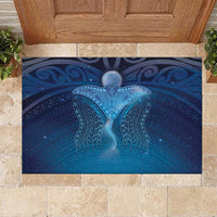 Polynesia Manta Ray Rubber Doormat Let's The Sea Set You Free LT05 Blue - Polynesian Pride