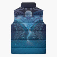Polynesia Manta Ray Sleeveless Puffer Jacket Let's The Sea Set You Free LT05 - Polynesian Pride