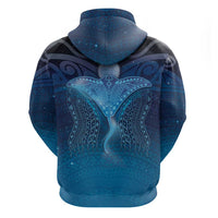 Polynesia Manta Ray Zip Hoodie Let's The Sea Set You Free - Polynesian Pride