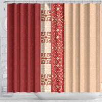 Papua New Guinea Shower Curtain Oro Tapa Pattern