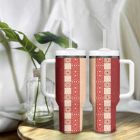 Papua New Guinea Tumbler With Handle Oro Tapa Pattern