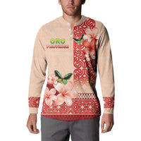 Papua New Guinea Oro Province Button Sweatshirt Oro Birdwing Butterfly