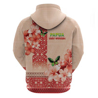 Papua New Guinea Oro Province Zip Hoodie Oro Birdwing Butterfly LT05 - Polynesian Pride