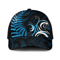 New Zealand Sea Week Baseball Net Cap Maori Wave Pattern Ocean Blue LT05 One Size Black Blue - Polynesian Pride