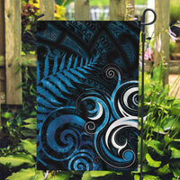 New Zealand Sea Week Garden Flag Maori Wave Pattern Ocean Blue