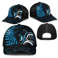 New Zealand Sea Week Mesh Trucker Cap Maori Wave Pattern Ocean Blue LT05 - Polynesian Pride