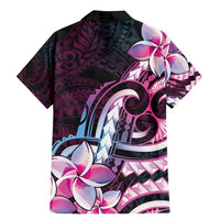 Polynesian Art Tattoo Family Matching Mermaid Dress and Hawaiian Shirt Plumeria Flowers Pink Gradient LT05 - Polynesian Pride