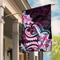 Polynesian Art Tattoo Garden Flag Plumeria Flowers Pink Gradient