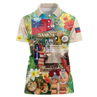 Samoa Culture Women Polo Shirt Embracing The Spirit LT05 Female Beige - Polynesian Pride