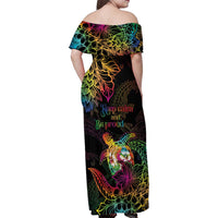 Hawaii Pride Family Matching Off Shoulder Maxi Dress and Hawaiian Shirt Aloha Is Aloha