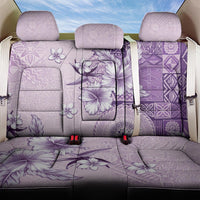 Hawaii Tapa Pattern With Violet Hibiscus Back Car Seat Cover